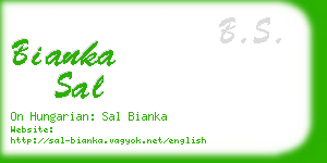 bianka sal business card